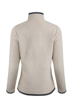 Weird Fish Cream Beye 1/4 Zip Grid Fleece