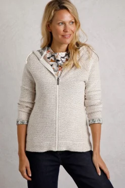 Weird Fish Cream Chicoa Full Zip Macaroni Hoodie