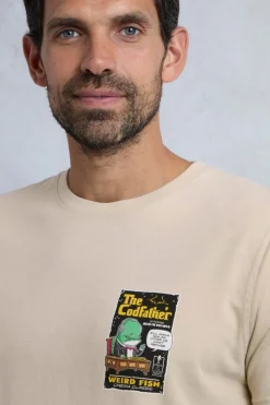 Weird Fish Cream Codfather Back Print Artist T-Shirt