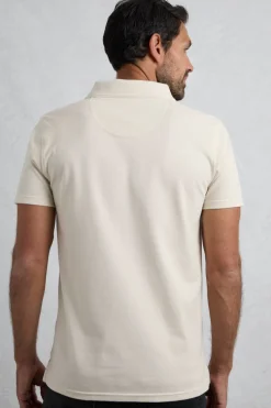Weird Fish Cream Miles Pique Polo