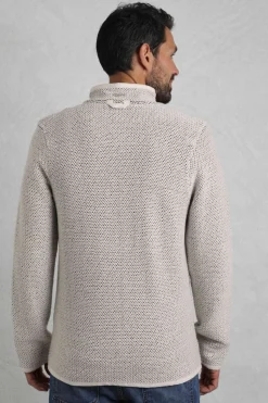 Weird Fish Cream Transom Full Zip Macaroni