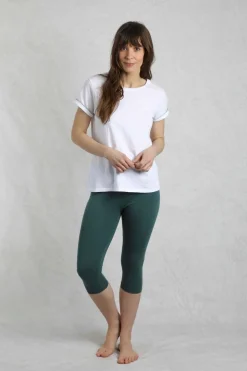 Weird Fish Green Blondie Cropped Leggings