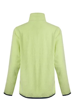 Weird Fish Green Odina 1/4 Zip Zig Zag Fleece