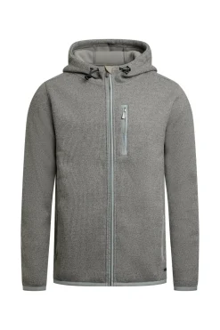 Weird Fish Grey Lockie Full Zip Bonded Fleece Hoodie