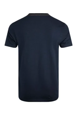 Weird Fish Navy Foothills Front Print T-Shirt