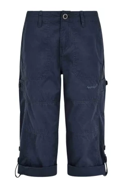 Weird Fish Navy Salena 3/4 Length Trousers