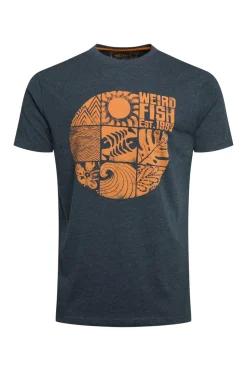Weird Fish Navy Summer Sector Graphic T-Shirt