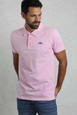 Weird Fish Pink Miles Pique Polo