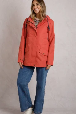 Weird Fish Red Kimia Showerproof Jacket