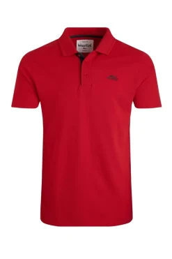 Weird Fish Red Miles Pique Polo