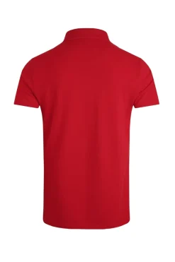 Weird Fish Red Miles Pique Polo