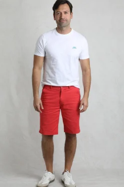 Weird Fish Red Rayburn Flat Front Shorts