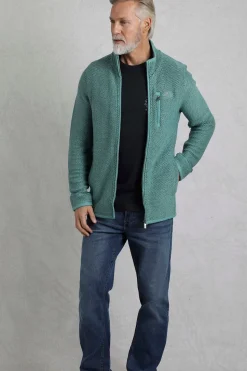 Weird Fish Teal Blue Transom Full Zip Macaroni