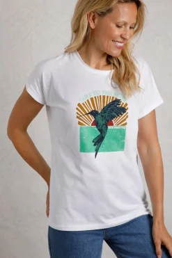 Weird Fish White Fly Free Slub Graphic T-Shirt