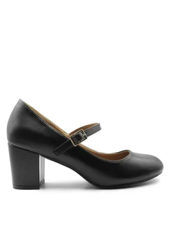 Where's That From Araceli Block Heel Pumps In Black