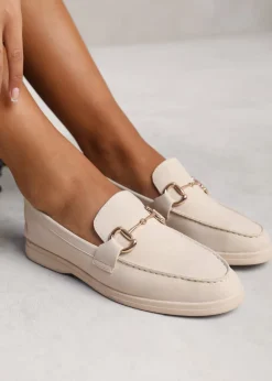 Where's That From Beige Italy Wide Fit Slip On Loafers