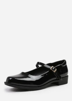 Where's That From Black Kingston Wide Fit Low Heel Loafers