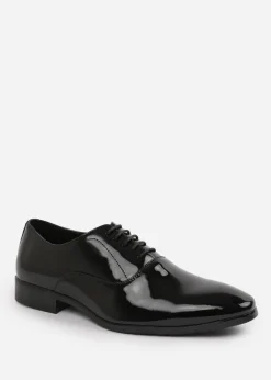 Where's That From Black Patent Nick Oxford Lace Up Work Dress Shoes
