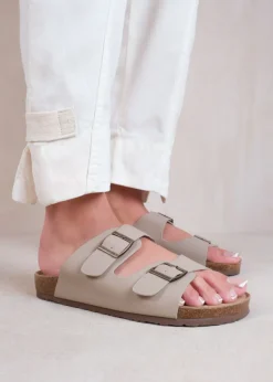 Where's That From Camel Nubuck Willow Flat Sandals