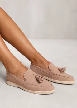 Where's That From Khaki Suede Kenya Slip On Loafers
