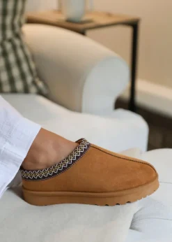 Where's That From Pine Chestnut Faux-Suede Fur Lining Slipper Boots