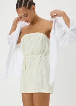 White Bandeau Playsuit