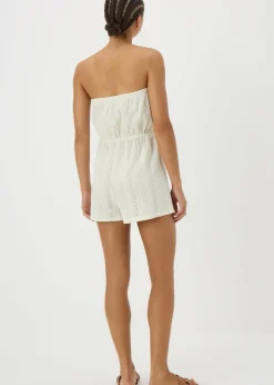 White Bandeau Playsuit