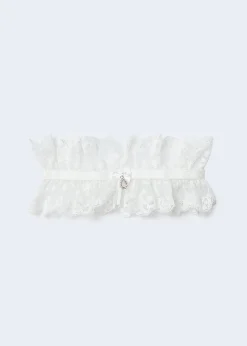 White Bridal Garter