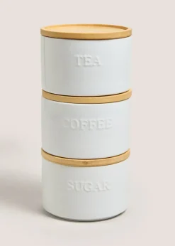 White Ceramic Sugar Canister