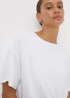 White Crew Neck Relaxed Fit T-Shirt
