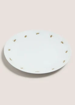 White Daisy Bee Side Plate