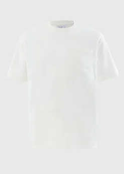 White Diagonal Twill Pocket T-Shirt