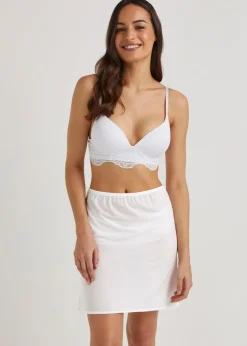 White Half Slip