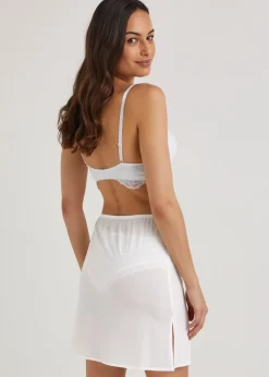 White Half Slip