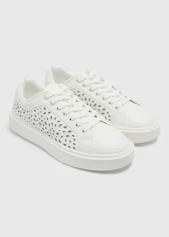 White Lazercut Trainers