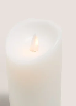 White LED Large Pillar Candle