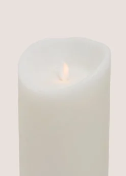 White LED Small Pillar Candle