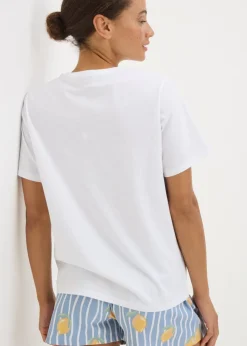 White Lemon Short Pyjama Set