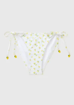 White Lemon Triangle Bikini Bottoms