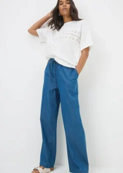 White Patchwork Broderie T-Shirt