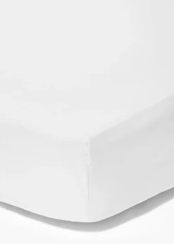 White Polycotton Fitted Bed Sheet