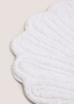 White Shell Bath Mat