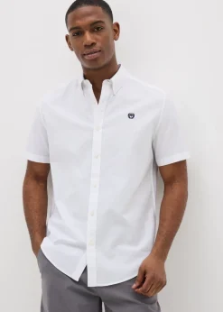 White Short Sleeve Oxford Shirt
