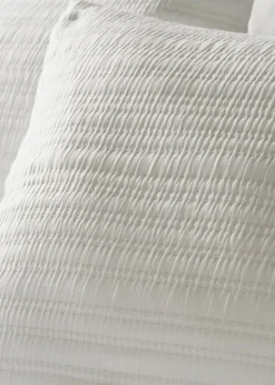 White Stitch Stripe Duvet Set