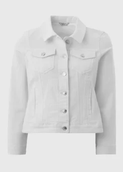 White Stretch Denim Jacket