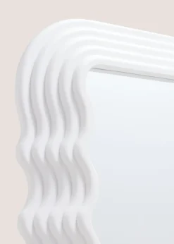 White Wavy Mirror