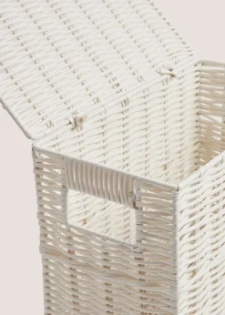 White Woven Plastic Drawers