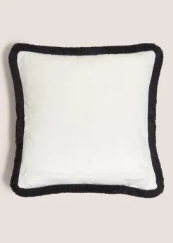 White Zebra Print Cushion