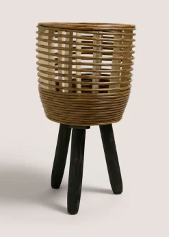 Wood Woven Planter