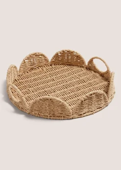 Woven Scallop Edge Woven Window Tray